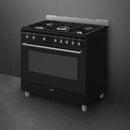 Smeg 90cm Black Classica Gas Cooker SSA91GGBL2