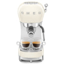 Smeg 50's Style Espresso Manual Coffee Machine Cream ECF02CREU