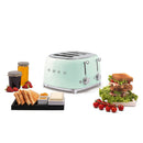 Smeg Retro 2000W 4 Slice Toaster Pastel Green TSF03PGSA